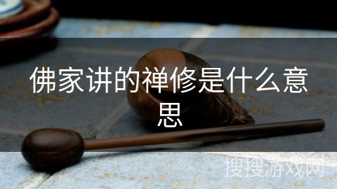 佛家讲的禅修是什么意思