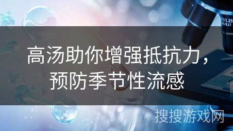 高汤助你增强抵抗力，预防季节性流感