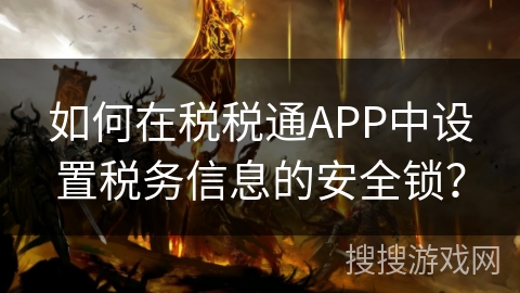 如何在税税通APP中设置税务信息的安全锁？
