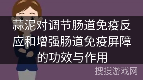 蒜泥对调节肠道免疫反应和增强肠道免疫屏障的功效与作用