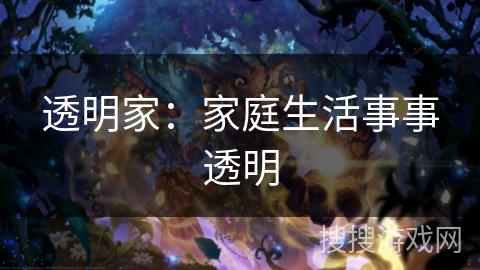 透明家：家庭生活事事透明