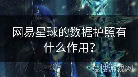 网易星球的数据护照有什么作用？