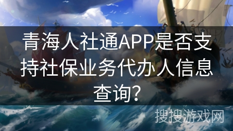青海人社通APP是否支持社保业务代办人信息查询？