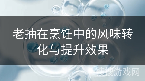 老抽在烹饪中的风味转化与提升效果