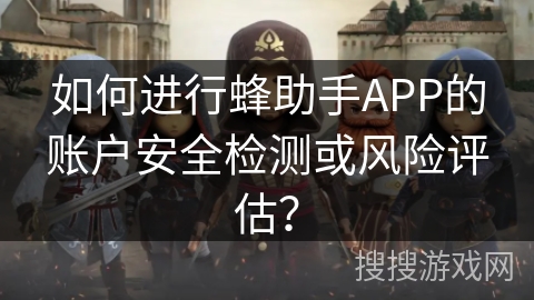 如何进行蜂助手APP的账户安全检测或风险评估？