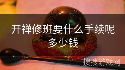 开禅修班要什么手续呢多少钱