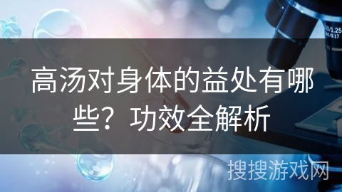 高汤对身体的益处有哪些？功效全解析