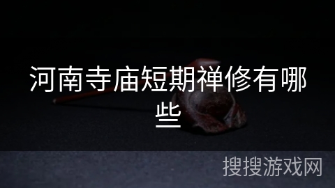 河南寺庙短期禅修有哪些