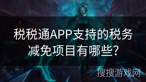税税通APP支持的税务减免项目有哪些？