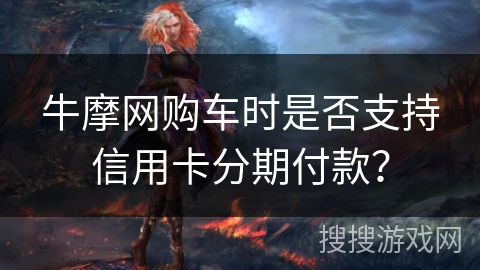 牛摩网购车时是否支持信用卡分期付款? 牛摩网购车时是否支持信用卡分期付款?