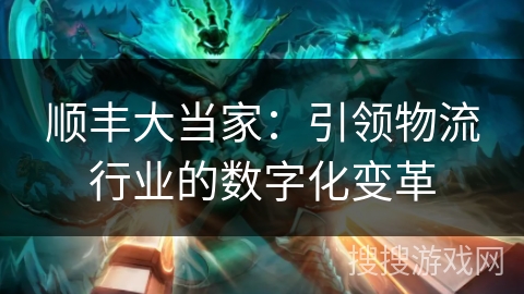 顺丰大当家：引领物流行业的数字化变革