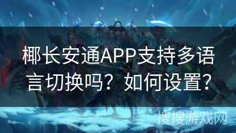 椰长安通APP支持多语言切换吗？如何设置？