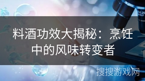 料酒功效大揭秘：烹饪中的风味转变者