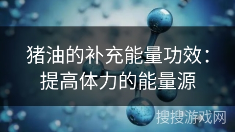 猪油的补充能量功效：提高体力的能量源