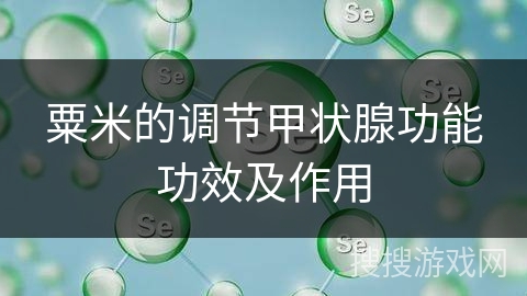 粟米的调节甲状腺功能功效及作用