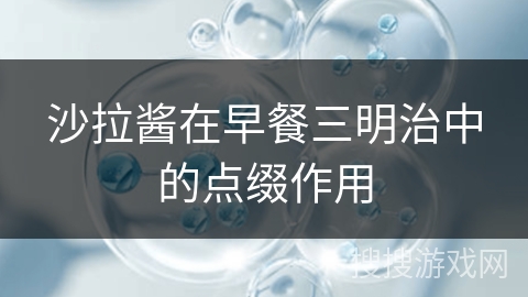 沙拉酱在早餐三明治中的点缀作用