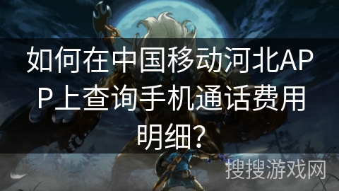 如何在中国移动河北APP上查询手机通话费用明细？