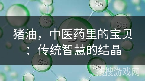 猪油,中医药里的宝贝:传统智慧的结晶