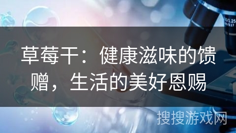 草莓干：健康滋味的馈赠，生活的美好恩赐