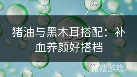 猪油与黑木耳搭配:补血养颜好搭档