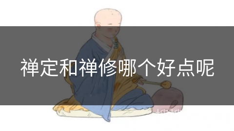 禅定和禅修哪个好点呢