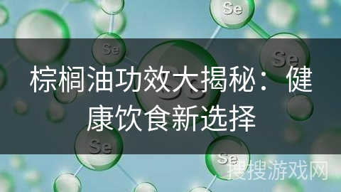 棕榈油功效大揭秘:健康饮食新选择