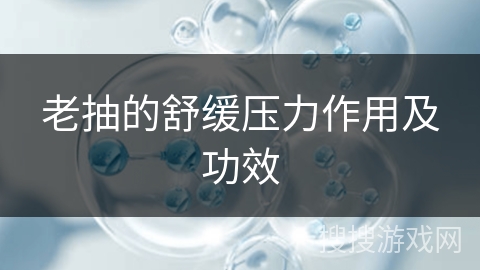 老抽的舒缓压力作用及功效