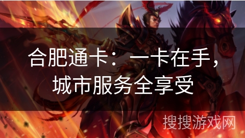 合肥通卡:一卡在手,城市服务全享受 合肥通卡:一卡在手,城市服务全享受