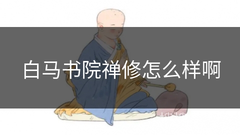 白马书院禅修怎么样啊