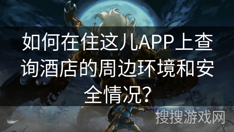 如何在住这儿APP上查询酒店的周边环境和安全情况？