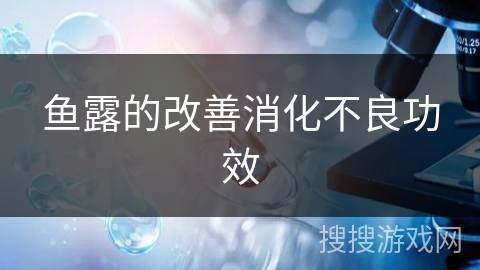 鱼露的改善消化不良功效