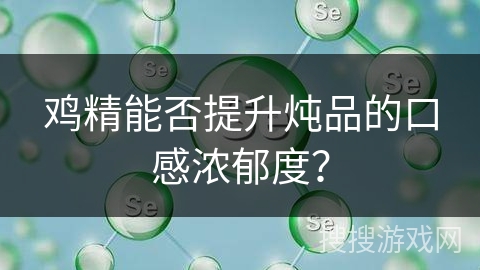 鸡精能否提升炖品的口感浓郁度？
