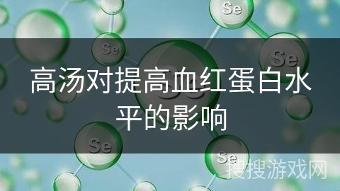 高汤对提高血红蛋白水平的影响