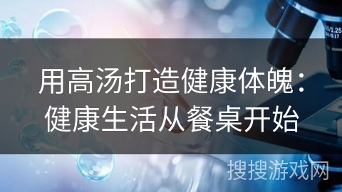用高汤打造健康体魄：健康生活从餐桌开始