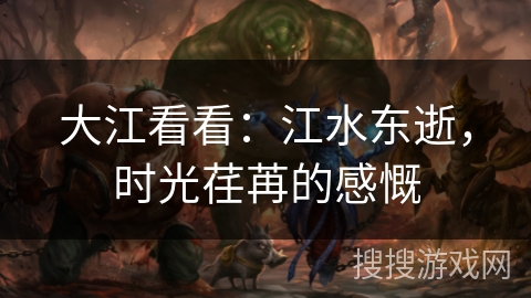 大江看看：江水东逝，时光荏苒的感慨