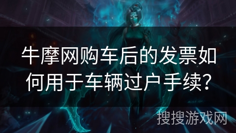 牛摩网购车后的发票如何用于车辆过户手续？