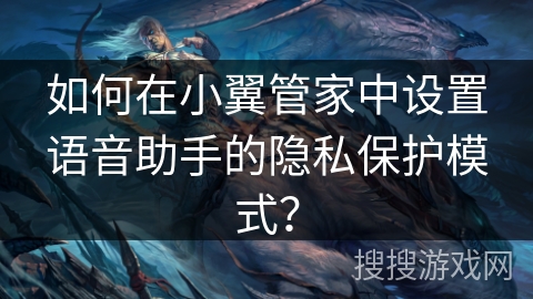 如何在小翼管家中设置语音助手的隐私保护模式？