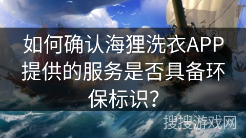 如何确认海狸洗衣APP提供的服务是否具备环保标识？