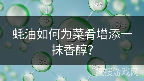 蚝油如何为菜肴增添一抹香醇？