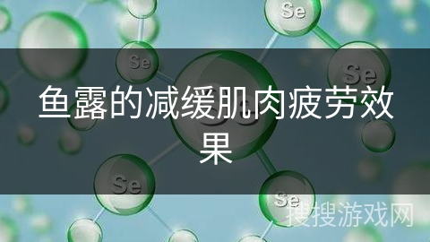 鱼露的减缓肌肉疲劳效果