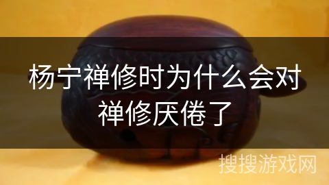 杨宁禅修时为什么会对禅修厌倦了