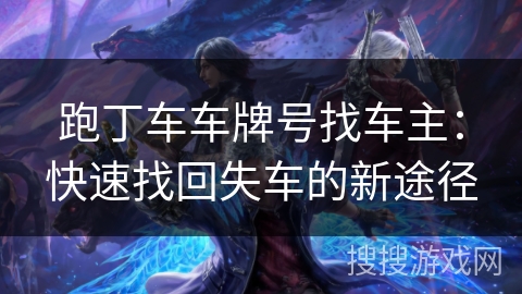 跑丁车车牌号找车主：快速找回失车的新途径