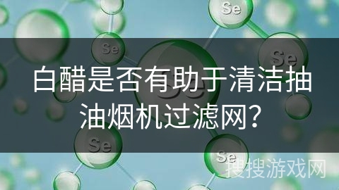 白醋是否有助于清洁抽油烟机过滤网?