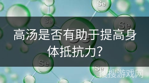 高汤是否有助于提高身体抵抗力?