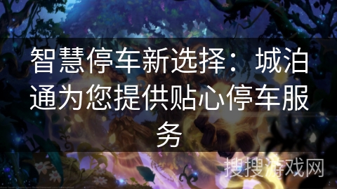 智慧停车新选择:城泊通为您提供贴心停车服务 智慧停车新选择:城泊通为您提供贴心停车服务