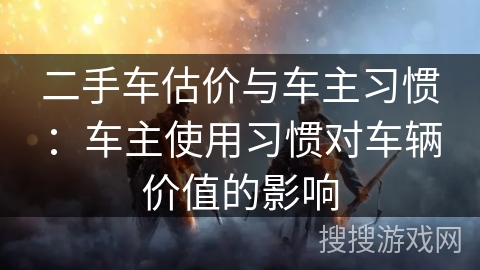 二手车估价与车主习惯：车主使用习惯对车辆价值的影响