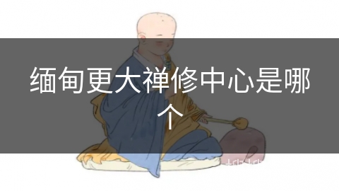 缅甸更大禅修中心是哪个