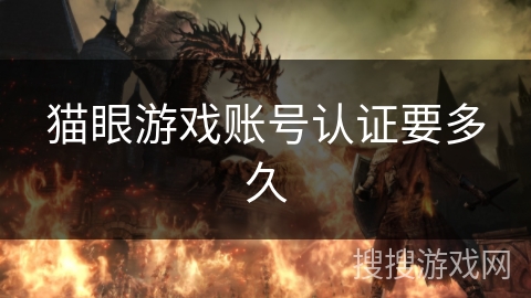 猫眼游戏账号认证要多久