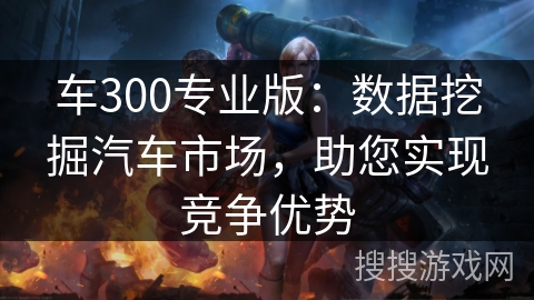 车300专业版:数据挖掘汽车市场,助您实现竞争优势 车300专业版:数据挖掘汽车市场,助您实现竞争优势