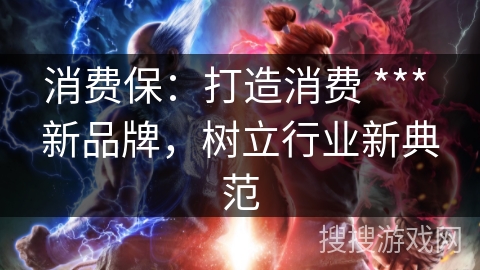 消费保：打造消费 *** 新品牌，树立行业新典范